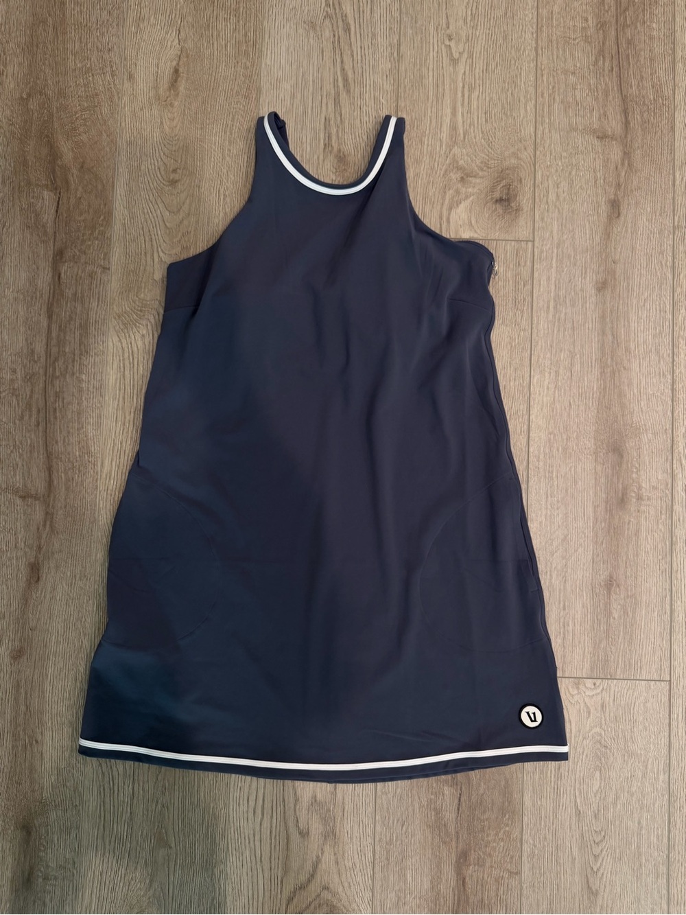 Vuori Volley Activewear Dress in Azure with white trim